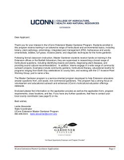 2017 UConn Master Gardener Program