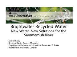 Brightwater Recycled Water Jacque Klug, Recycled