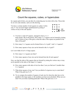 Count the Squares: 2D, 3D, 4D