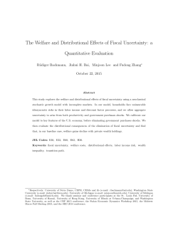 The Welfare and Distributional Effects of Fiscal Uncertainty: a