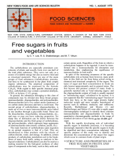 Free sugars in fruits and vegetables