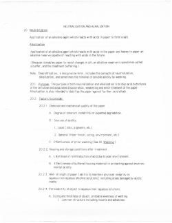 20. Alkalization and Neutralization