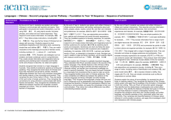 Languages &ndash; Chinese &ndash; Second Language Learner Pathway