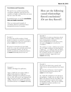 How are the following causal relationships flawed conclusions? (Or