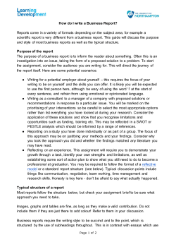How do I write a Business Report?