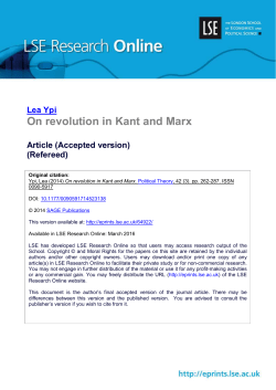 On revolution in Kant and Marx