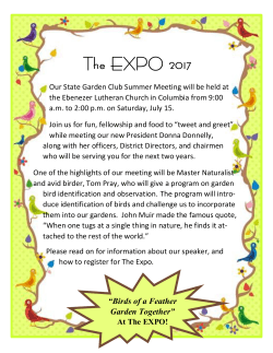 EXPO Information - Garden Club of South Carolina