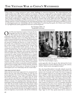 the vietNAM wAr As chiNA`s wAtershed