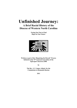 Unfinished Journey, A Brief Racial History of the Diocese of Western