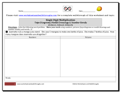 Single Digit Multiplication - Worksheets and Walkthroughs
