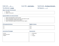 Grade 6 Social Studies Curriculum 2012