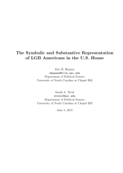 The Symbolic and Substantive Representation of LGB