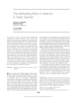 The Motivating Role of Violence in Video Games