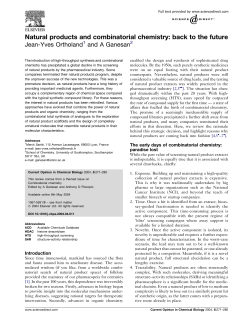 Natural products and combinatorial chemistry: back to the