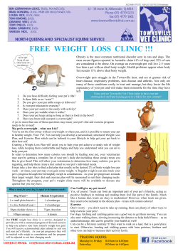 FREE WEIGHT LOSS CLINIC !!!