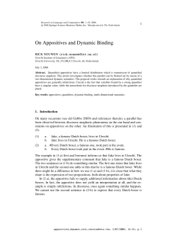 On Appositives and Dynamic Binding