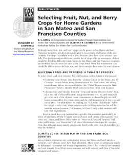 Selecting Fruit, Nut, and Berry Crops for Home Gardens in San