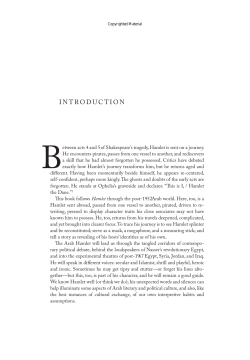 Hamlet`s Arab Journey - Princeton University Press