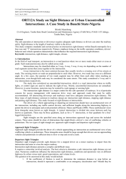 ORT12A Study on Sight Distance at Urban Uncontrolled