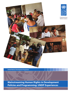 Mainstreaming Human Rights in Development