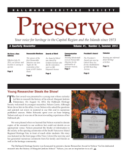 Your voice for heritage in the Capital Region and the Islands since