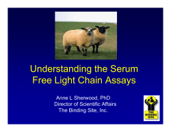 Understanding the Serum Free Light Chain Assays