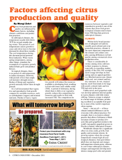Factors affecting citrus production and quality