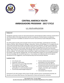 central america youth ambassadors program