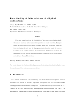 Identifiability of finite mixtures of elliptical distributions
