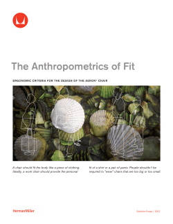 Solution Essay: The Anthropometrics of Fit