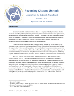 Lessons from the Sixteenth Amendment