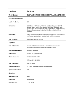 Glutamic Acid Decarboxylase Antibody