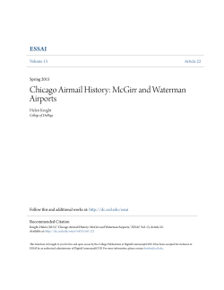 Chicago Airmail History: McGirr and Waterman Airports