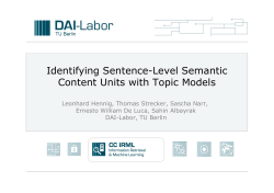 Identifying Sentence-Level Semantic Content Units with Topic Models
