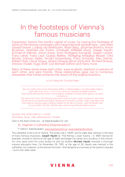 In the footsteps of Vienna`s famous musicians