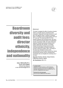 Boardroom diversity and audit fees: director ethnicity, independence