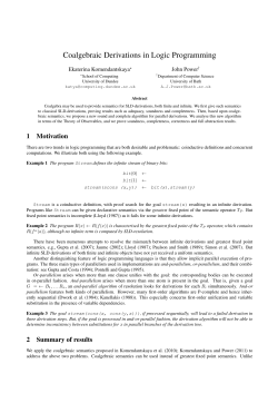 Coalgebraic proofs in logic programming.