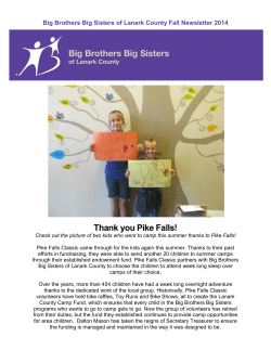 Fall 2014 - Big Brothers Big Sisters of Lanark County