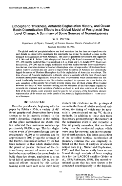 Lithospheric Thickness, Antarctic Deglaciation History, and Ocean