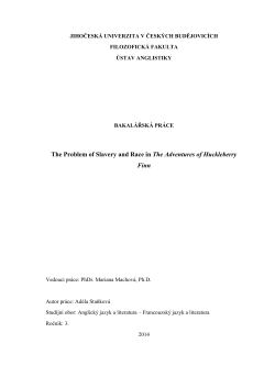 The Problem of Slavery and Race in The Adventures of