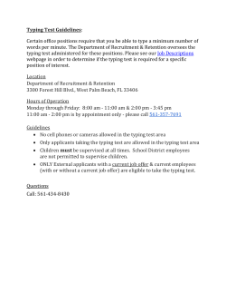 Typing Test Guidelines - The School District of Palm Beach County