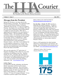 Message from the President