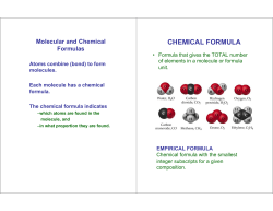 CHEMICAL FORMULA