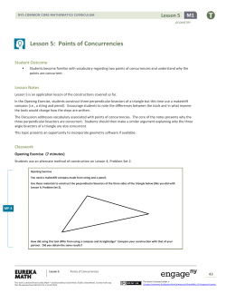 Lesson 5: Points of Concurrencies