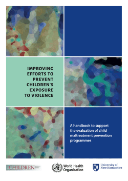 ImprovIng efforts to prevent chIldren`s exposure to vIolence