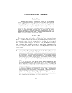 Partial Constitutional Amendments