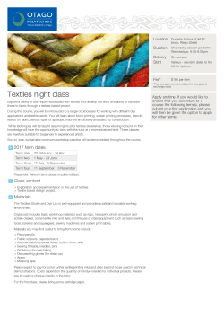 Textiles night class