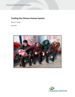 Tackling the Chinese Pension System