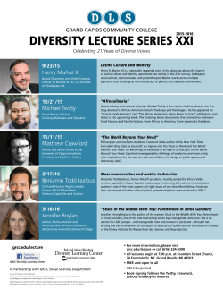 DIVERSITY LECTURE SERIES XXI