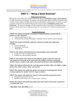 Unit 5 - Georgia Standards